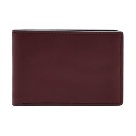 FOSSIL Steven Front Pocket Wallet Bifold Eggplant, Aubergine
