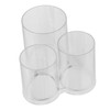Clear Round Plastic Makeup Container Transparent Cylinder Makeup Brush Holder
