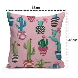 Tomda Cute Cats Decorative Cushion Cover 45x45cm, Kittens Family Cats Cotton Linen Outdoor Pillow Cases Square Standard Throw Pillow Cover Case for Sofa Couch Bed Car 18x18 inch