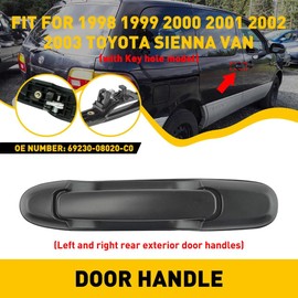 RELIATURE 80359 Black Exterior Rear Left/Right Driver/Passenger Side Sliding Door Handle Fits for Toyota Sienna 1998-03 6923008020C0 312-50032420 TO1520115