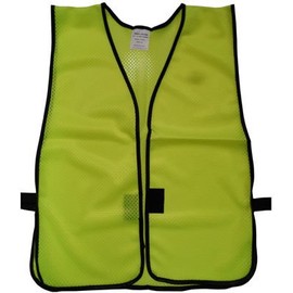 Texas America Safety Company Hi Viz Lime Safety Vests - Soft Mesh Plain Material