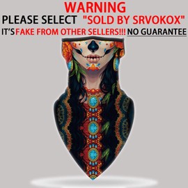 SRVOKOX Neck Gaiter Face Mask Covering Bandanas for Men Women Summer UV Face Scarf Mask Cover Facemask Balaclava Headbands
