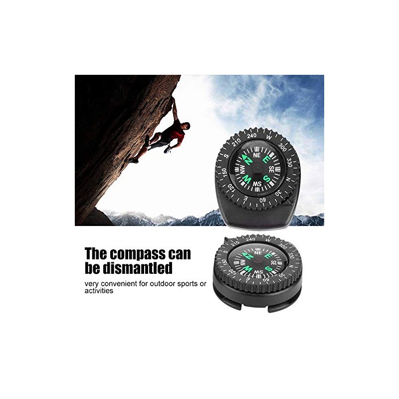 Watch Compass 2Pcs Portable Wrist Compass Detachable Outdoor Navigation Device