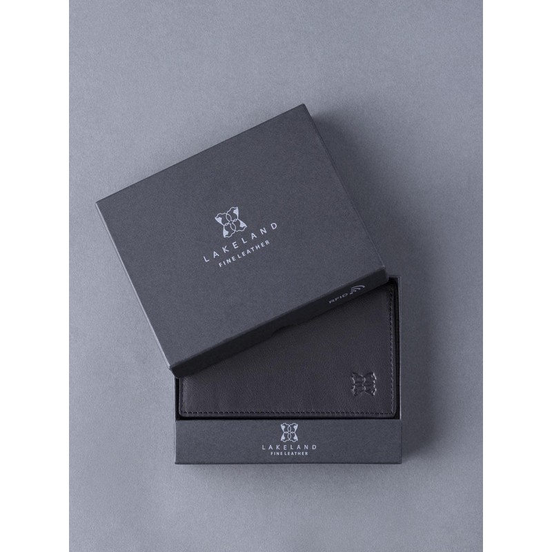Lakeland Leather Mens Trifold Wallet in Black