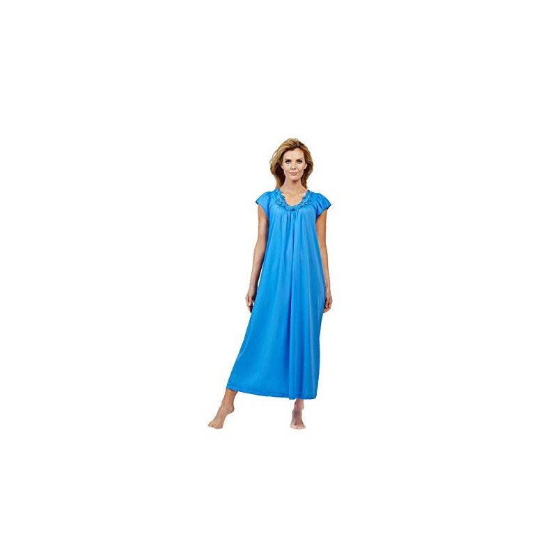 Shadowline Rosebud - Camisón Largo para Mujer, Zafiro, 2X
