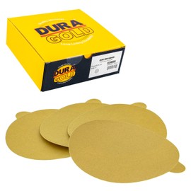 Dura-Gold Premium 6" Gold PSA Sanding Discs - 150 Grit (Box of 50) - Self Adhesive Stickyback Sandpaper for DA Sander, Finishing Medium-Cut Abrasive - Sand Automotive Car Paint Woodworking Wood Metal