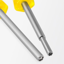 Jiozermi Gamebit Screwdriver Set 3.8mm & 4.5mm Security Screwdriver Bits for Opening NES, SNES, N64, GC, GB Consoles and Cartridages, Yellow