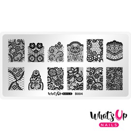 Whats Up Nails - B004 Seductive Lace Stamping Plate for Nail Art Design