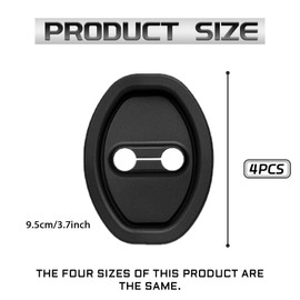 QQWD 4PCS Silicone Door Latch Lock Cover, Door Latches Rust Stopper Protector for Car, Universal Strike Doors Latch Guard Silent Shock Absorption Pad, Decoration Locks Accessories for Most Vehicles
