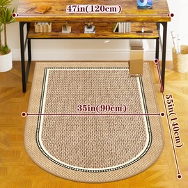 MSKGTML Office Chair Mat for Hardwood Floor: 35"×55" Chair Mat, Suitable for Hardwood and Tile Floors, and Also a Protective Mat for Swivel Chairs in Offices, Game Rooms and Homes