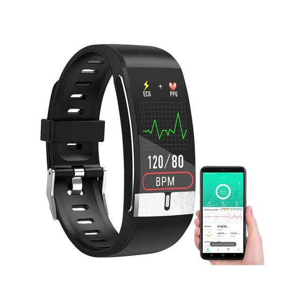 Newgen Medicals Smart Watch: Fitness Bracelet with ECG, Heart Rate & SpO2 Display, IP67 (Wristwatches, Blood Pressure Monitor Smartwatch, Monitoring)