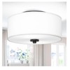 Lodstob 2-Light Flush Mount Ceiling Light Fixture, 12" Modern Close
