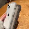 1 Piece Solid Wavy Contrast Frame Phone CaseAnti-slip Phone Cased