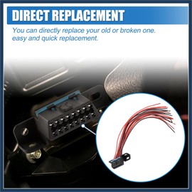 INFINAUTO J1962F OBD2 16 Pin Female Connector Dash Port Open Tinned Wire Pigtail Full Cables Fixed Harness Assembled Plug 12" 30cm Stylish Design