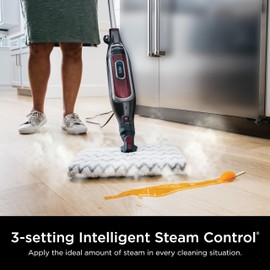 Shark Genius Hard Floor Cleaning System Pocket (S5003D) Steam Mop, Burgundy/Gray