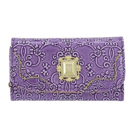 ANNA SUI 310494 316902 Loomy Women's Key Case, Enamel, Glitter, Embossing, 96, Purple, [96] Purple
