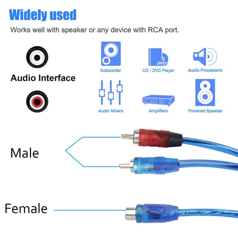 Unbranded 4Pcs RCA Y Splitter Audio Jack Cable Adapter 1