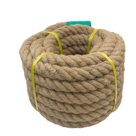 Aoneky Jute Rope - 1.18/1.5 Inch Twisted Hemp Rope for Crafts, Climbing, Anchor, Hammock, Nautical, Cat Scratching Post, Tug of War, Decorate (1 1/2 inch x 48 Feet)