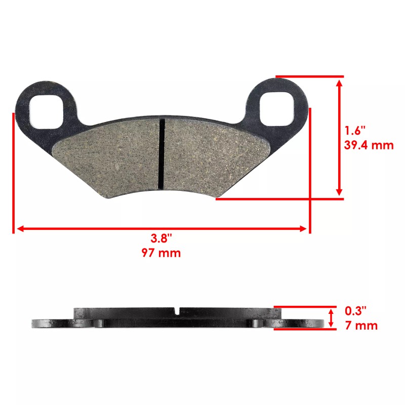 Caltric Front Rear Brake Pads for Polaris Predator 500 2003