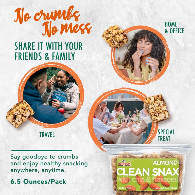 Melissa's Clean Snax® With Chia and Flaxseed, Gluten-free Packaged Snacks,