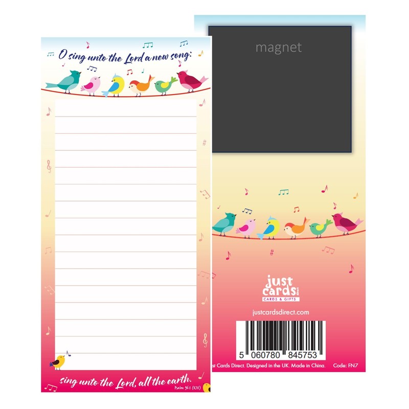 Christian fridge notepads, pack of 4, designed in England, with