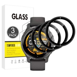 E-Hamii Displayschutzfolie kompatibel mit Garmin Venu 2S,[3 Stück][3D Curved Full Cover][Kratzfest, High Definition] Schutzfolie für Garmin Venu 2S
