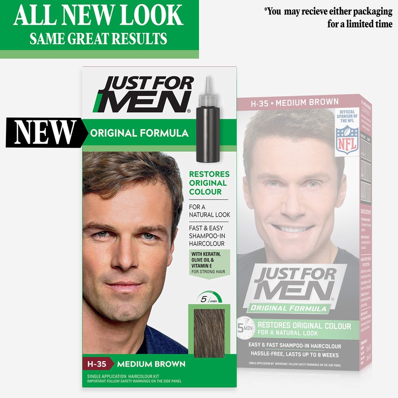 Just for Men H35 Medium Brown Hair Color 60 ml