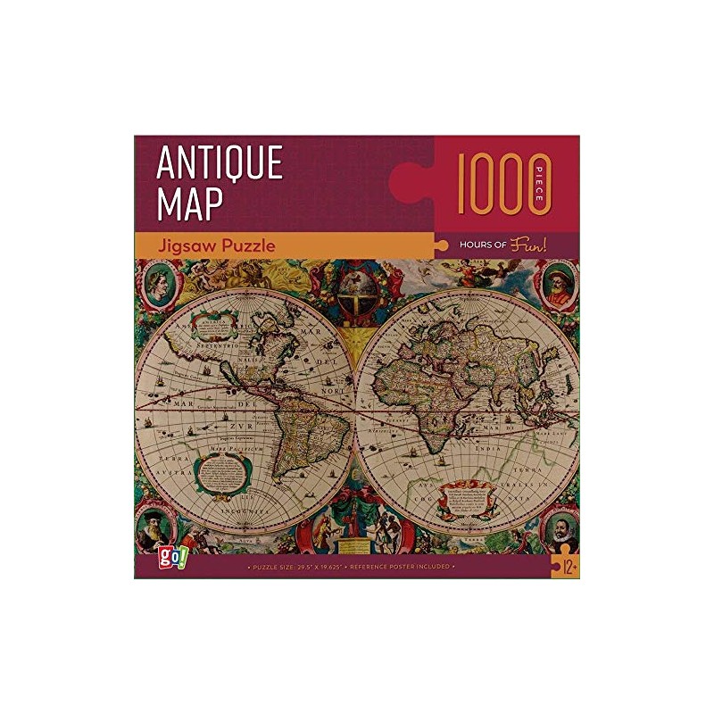 Go! Games, Antique Map 1000 Piece Puzzle