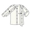 One-touch Clothe Men's Both Shoulders Arms Open No. 8 m 5/Sleeves/7 – 1476 – 01 