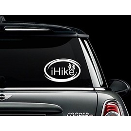 iHike Hiking Decal car Window Vinyl Sticker car Truck SUV Bumper Sticker (iHike) 6" x 3.8