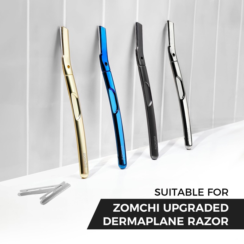 ZOMCHI Dermaplaning Razor Refills, Set of 10 Replacement Blades, Wide
