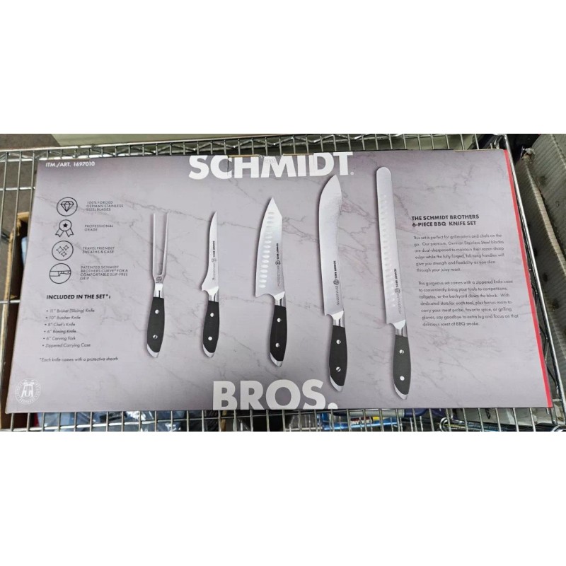 Schmidt Brothers 6 Piece BBQ Knife Set 100% Forged German