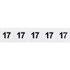 White Number 17 Stickers 0.75 Inch 19 mm Round 500