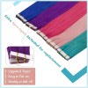 Runature Extensiones Cabello Humano 25gr 16in 10pz Púrpura