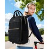 Rolling Puffer Backpack for Women, Wheeled Laptop Backpack, Short-Term Travel