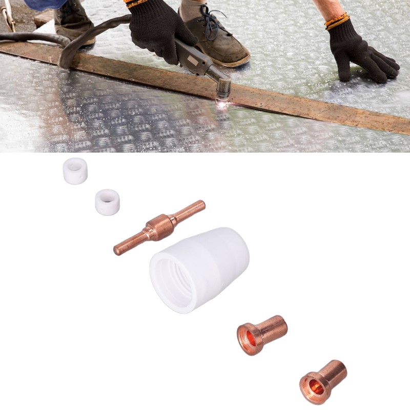 110 Pcs Plasma Torch Accessory Set Porcelain Nozzle Cups Extended