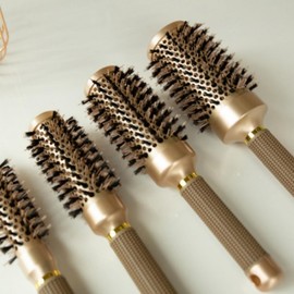SHG King-Sized Dry Roll Brush for Root Volume & Salon DIY Perm Heat-Conducting Brush Gold Extra Small (25)
