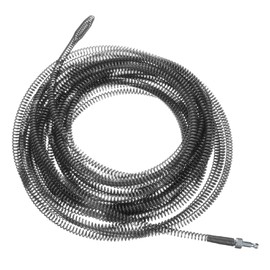 HARFINGTON Drain Cable 2/5" (10mm) Dia. 49ft Drain Cleaning Auger Cables with Drill Connector Flexible Spring Unclog Hair for Bathroom Kitchen Toilet Bathtub Sewer Sink