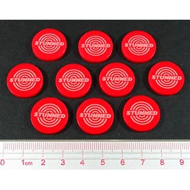 LITKO Stunned Command Token Set | Gaming Aid Pieces | Compatible with Flames of War, Bolt Action, Axis & Allies | WH40K | Napoleonic | Ancients | 10 Pack (Red)