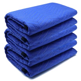 3 Pack Moving Blankets 40x72in Heavy Duty Padded Packing Blankets for Moving Shipping Protecting Furniture Professional Quilted Furniture Blankets for Moving Supplies