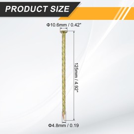 uxcell 20Pcs Fence Deck Nails, 4-15/16 Inch Carbon Steel Spiral Deck Nail Spiral Shank Spikes for House Floor Repairing Wall Woodworking, Color Zinc