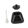 ABOOFAN Simple Ceramic Spice Jar with Lid and Spoon Practical