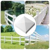 Qlvily 4 Pack 3.5 inch Vinyl Fence Post Caps, White