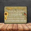 Rules of the Garden Rustic Style Metal Sign
