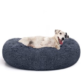 MIXJOY Orthopedic Dog Bed Comfortable Donut Cuddler Round Dog Bed Ultra Soft Washable Dog and Cat Cushion Bed (20''/23''/30'') (30'', Grey-Blue)