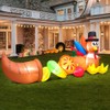 KOOY 10FT Thanksgiving Inflatables Outdoor Decorations Fall Inflatable Turkey with LED Lights,Blow Up Turkey Yard Decorations for Holiday,Outdoor,Party,Garden,Lawn Décor,Autumn Harvest