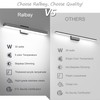 Ralbay Modern Black Bathroom Light Fixtures 5 Color Temperature Dimmable