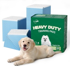 IMMCUTE 100 Count Premium Puppy Pads, 22"x23" Dog Pee Pads – Ultra-Soft Heat-Sealed, 6-Layer Leak-Proof & Super Absorbent Potty Training Pads for Dogs, Cats, Pets | Crate Training & Indoor Use, Blue
