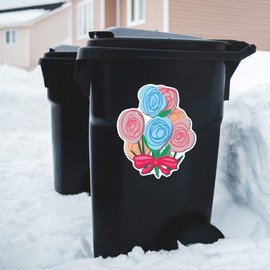 Extra Large 460mm 'Bouquet of Flowers' Permanent Sticker Decal for Cars/Windows/Bins/Walls (DW00137907)