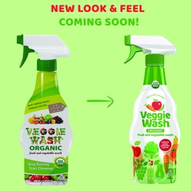 Veggie Wash Organic Fruit & Vegetable Wash, Certified Organic Produce Wash and Cleaner, 32-Fluid Ounce, Pack of 2